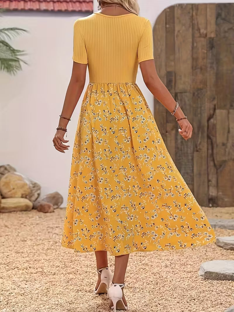 Fustan Color Elegant me Prerje A-line | Antonela’s Flavours