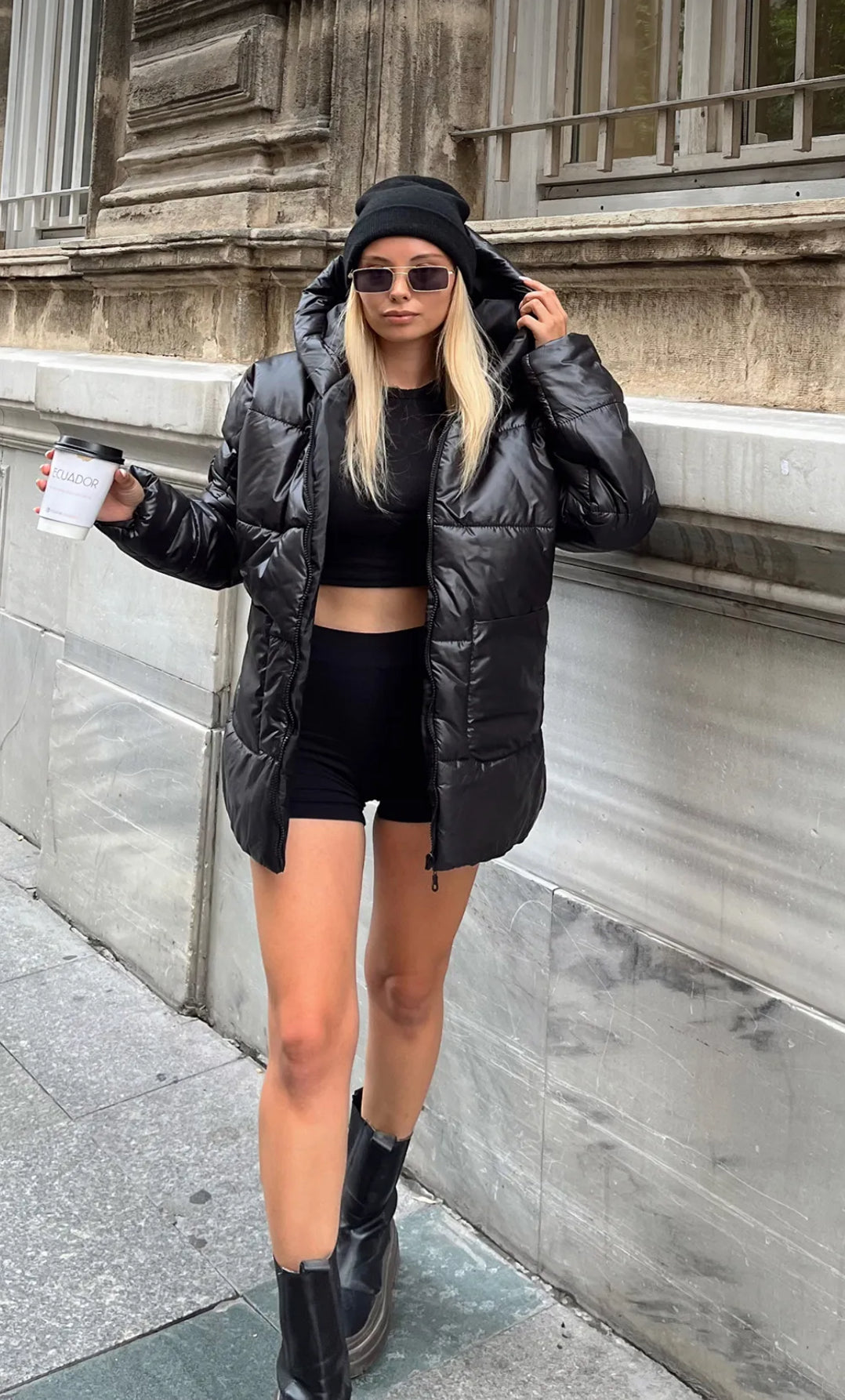 Puffer mantel Alacati trendyol
