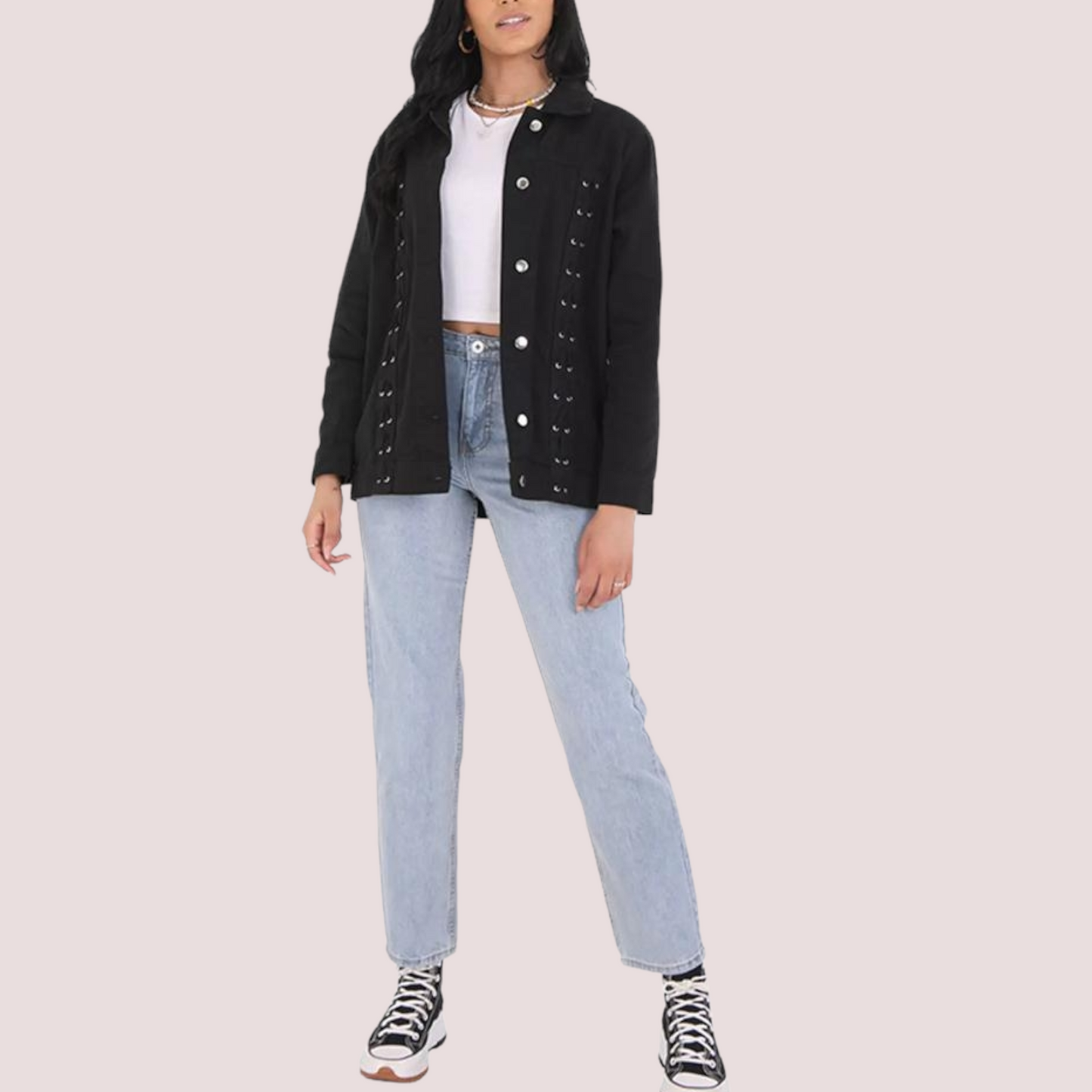 Xhaket (Blaser)Xhaketë Jeans Brave SoulBrave SoulXhaketë Jeans Brave Soul vjen me një model vërtet të veçant. Jakë e palosu, kopsa përpara dhe dy xhepa. Thurje dekoruese përpara dhe pas. Komod falë materialit me ci