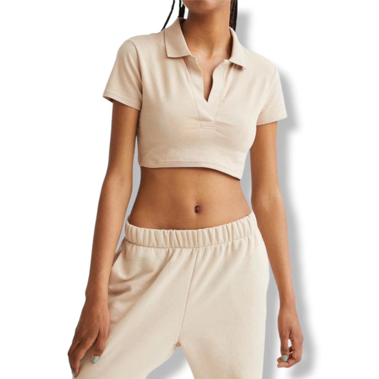 T-shirt cropCrop Top T-Shirt H&MH&MCrop Top T-Shirt H&M vjen me një model vërtet të veçant. Mëngë të shkurta, me jakë V e palosur dhe prerje e shkurtër. Komod falë materialit me cilësi te lartë.