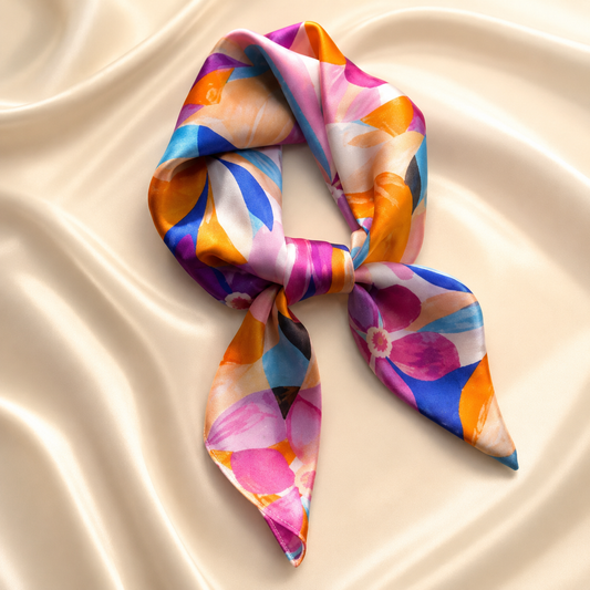 Shall Saten me Print Colorful Vintage – Stil Veror