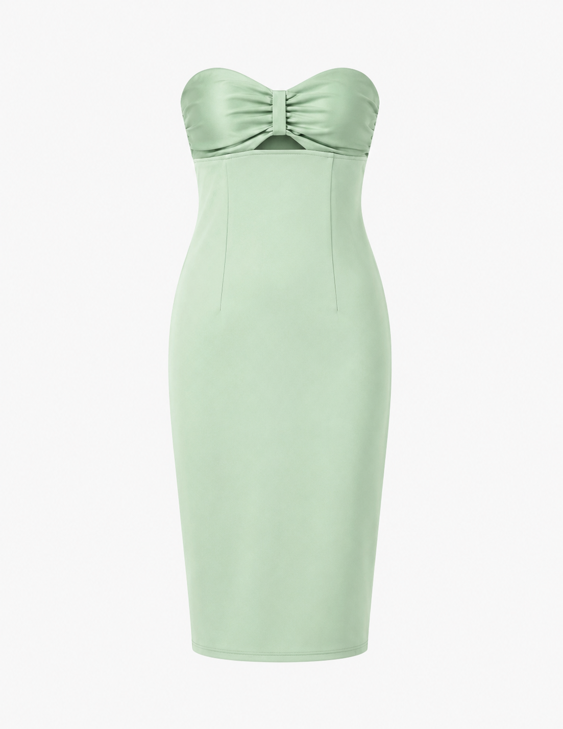 MIYSTERY BRAND Fustan Jeshil me Shpatulla të Zbuluara dhe Cut-Out