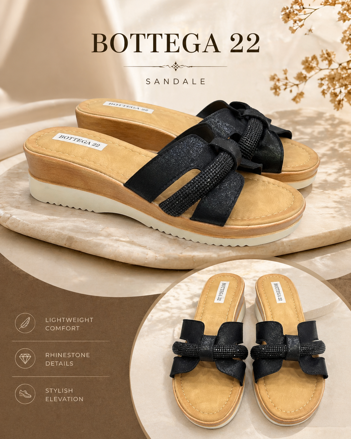 Shapka Bottega 22 – ngjyrë e zezë