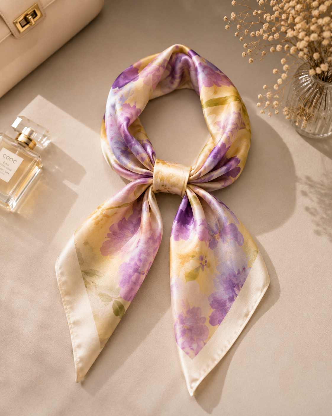 Shall Katror Saten me Print Pastel – Elegant & Veror