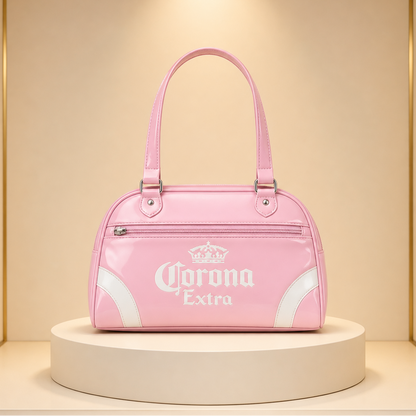 Çantë Corona Bowling Original– Handbag Rozë me Logo, Shoulder Bag Stylish