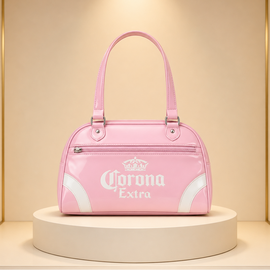 Çantë Corona Bowling Original– Handbag Rozë me Logo, Shoulder Bag Stylish