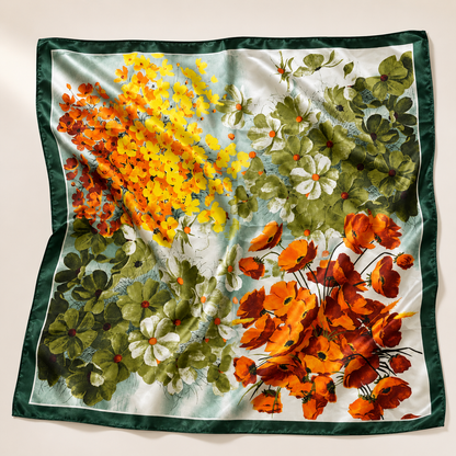Shall i Madh Katror Saten 89.99 cm me Print Tropikal Bohemian