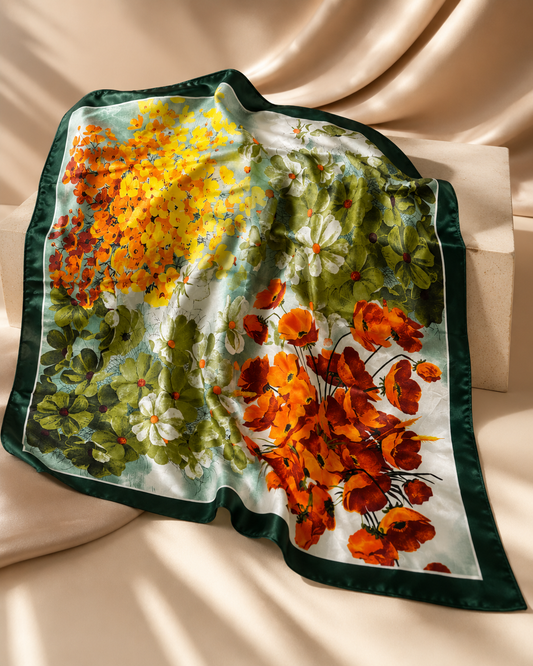Shall i Madh Katror Saten 89.99 cm me Print Tropikal Bohemian