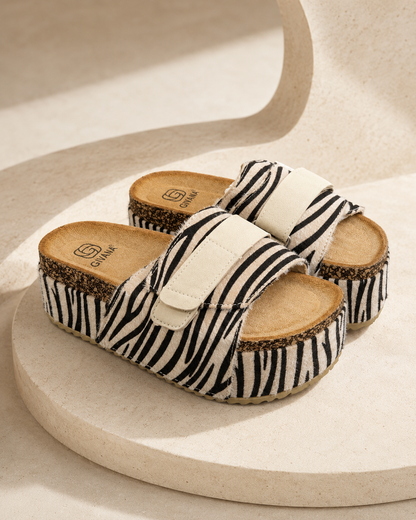Shapka platformë Givana – zebra print