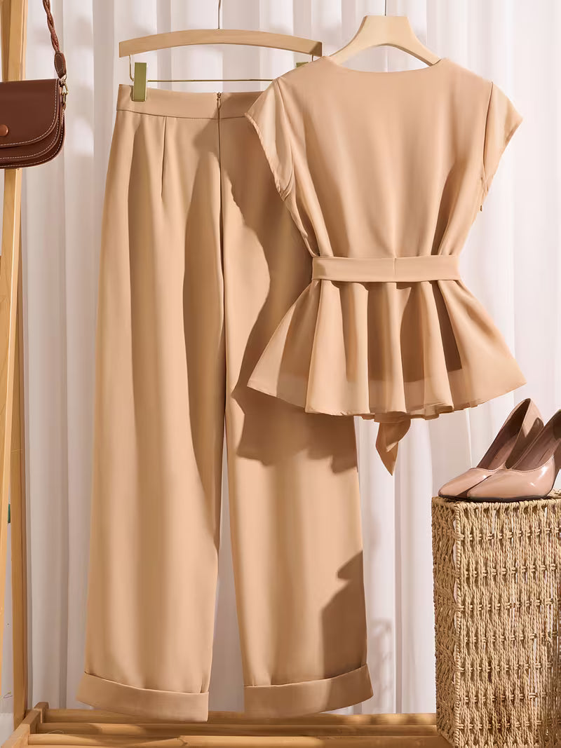 Set Elegant Veror Antonela's Flavours – Bluzë me Lidhje & Pantallona