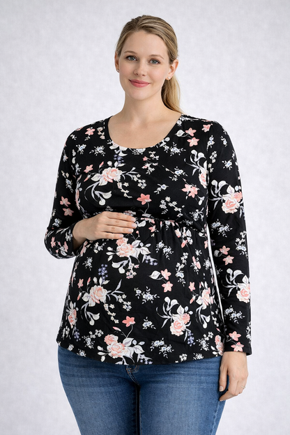 Bluzë për Shtatzëni me Print Floral – neun9monate
