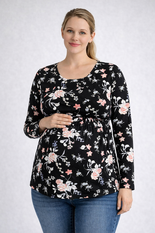 Bluzë për Shtatzëni me Print Floral – neun9monate