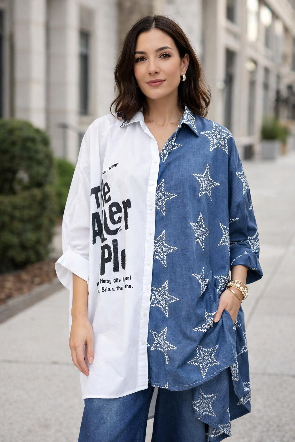 Këmishë Oversize Dyngjyrëshe – AF