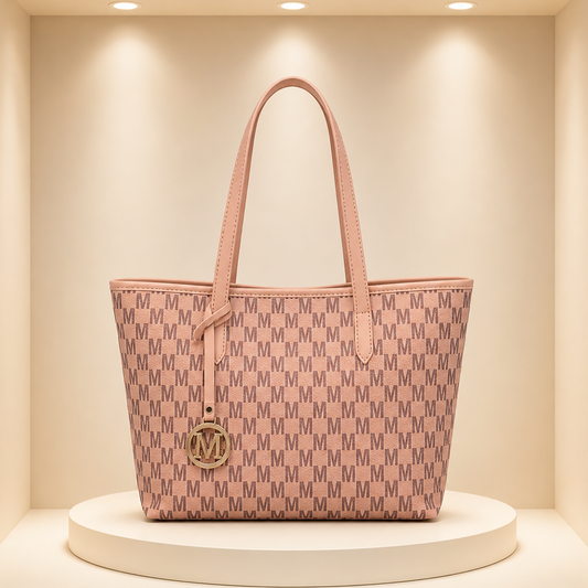 Çantë Tote me Pattern “M” – PU Leather Antonela's Flavours