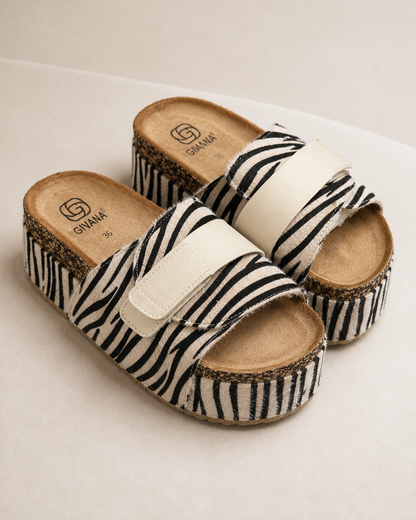 Shapka platformë Givana – zebra print