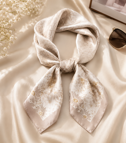 Shall Saten me Motive Florale – Stil Elegant Business Chic