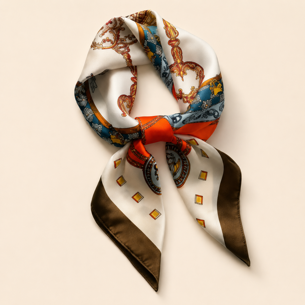 Shall Katror Saten me Print Barok – Elegant & Chic
