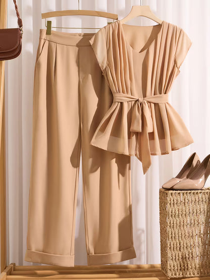 Set Elegant Veror Antonela's Flavours – Bluzë me Lidhje & Pantallona