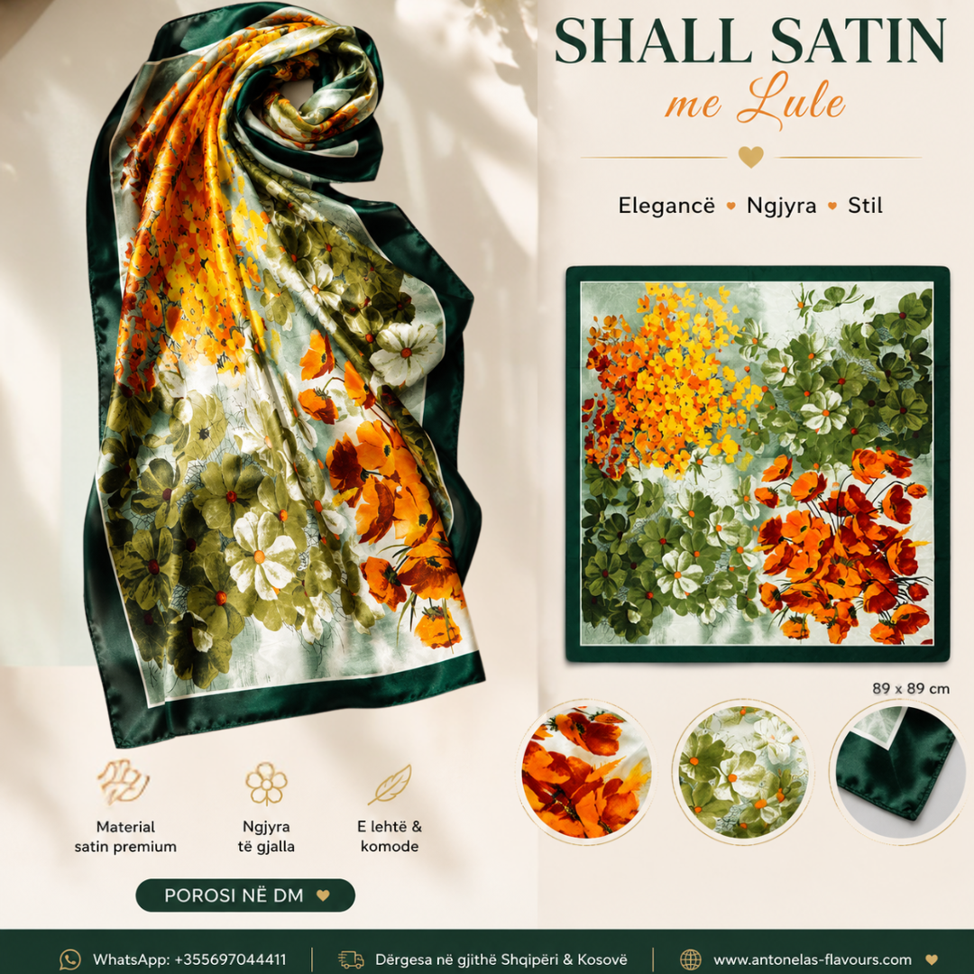 Shall i Madh Katror Saten 89.99 cm me Print Tropikal Bohemian